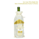 Christmas Wine Bottle Cover Merry Christmas Decorations For Home 2022 Christmas Ornament New Year 2023 Xmas Navidad Natal Gifts