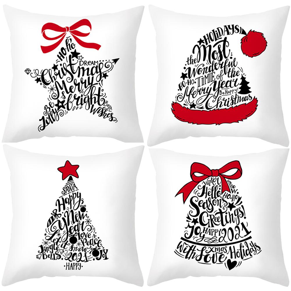 HUIRAN Christmas cushion cover Decorative Pillowcase sofa cushions Pillow cases Christmas Decoration For Home Decor Pillow Cover