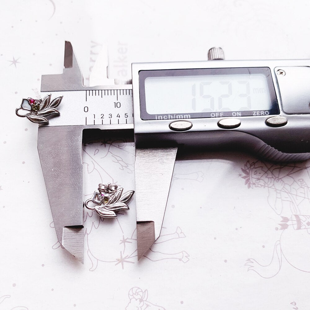 Nature's Beauty Flower Ear Studs,Europe Fine Jewerly For Women,2022 Spring Bohemia Gift In 925 Sterling Silver