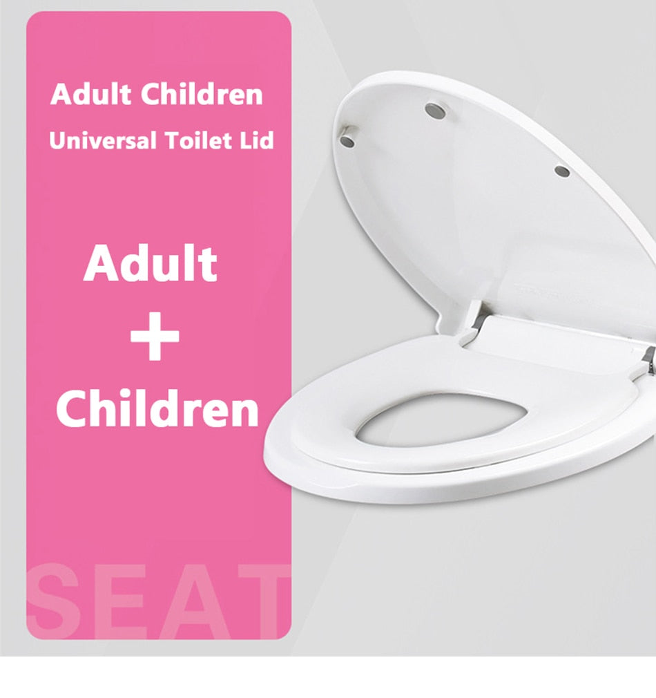 Double Layer Adult Child Toilet Seat Children's pot Training Cover Prevent Falling Toilet Lid For Kids Slow-Close Travel Pot