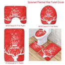 Santa Claus Rug Seat Bathroom Set Merry Christmas Decorations For Home Navidad 2020 Natal Cristmas Party Supplies New Year Gift