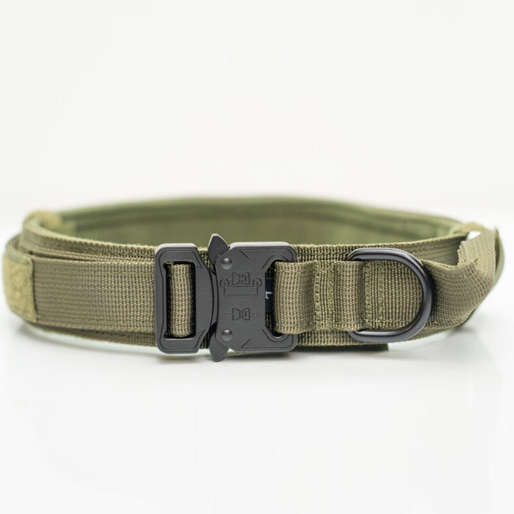 Tactical Dog Collar Adjustable Metal Buckle Dog Collars with Control Handle Training Pet Dog Collar For German Shepherd Dogs - anconmall