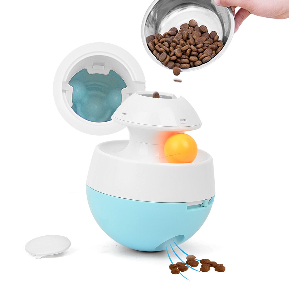 Interactive Dog Toys Tumbler Leakage Food Ball Food Dispenser Slow Feed Accompany Playing Training Pet Supplies for Dogs and Cat - anconmall