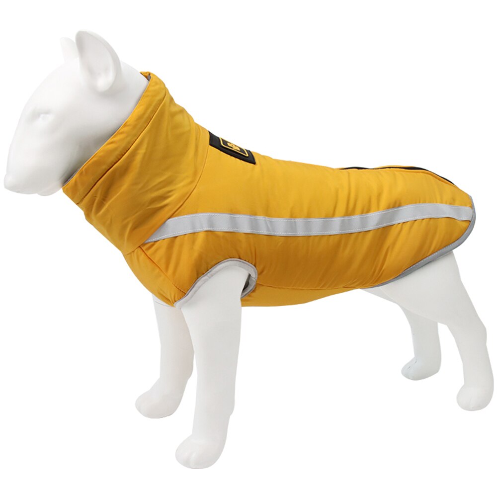 Winter Thicken Warm Coat Reflective Fleece Waterproof Windproof Jacket for Medium Large Dogs Weimaraner Doberman German Shepherd - anconmall