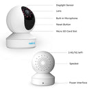 Reolink 5MP PTZ Home Security Camera Wifi 2.4G/5G 3x Optical Zoom Pan/Tilt 2-way Audio Indoor Baby Monitor SD Card Slot E1 Zoom