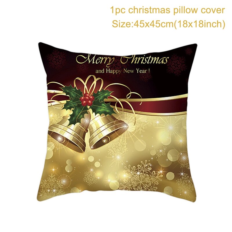 45*45 Christmas Cushion Cover Christmas Decorations for Home Throw Pillows Sofa Home Decor Christmas Pillowcase Pillow Cover
