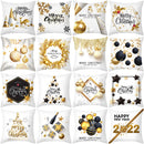 White Golden Xmas Cushion Cover 2022 Merry Christmas Decorations for Home Christmas Ornaments Navidad Xmas Gift New Year 2023