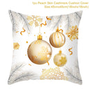 White Golden Xmas Cushion Cover 2022 Merry Christmas Decorations for Home Christmas Ornaments Navidad Xmas Gift New Year 2023