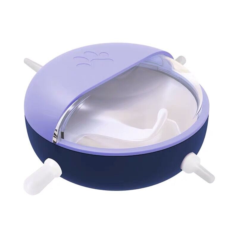 180ml Newborn Puppy Nursing Milk Feeder with 4 Simulated Silicone Nipples for Puppies and Kittens Pet Cat Dog Baby Feeding Bowl