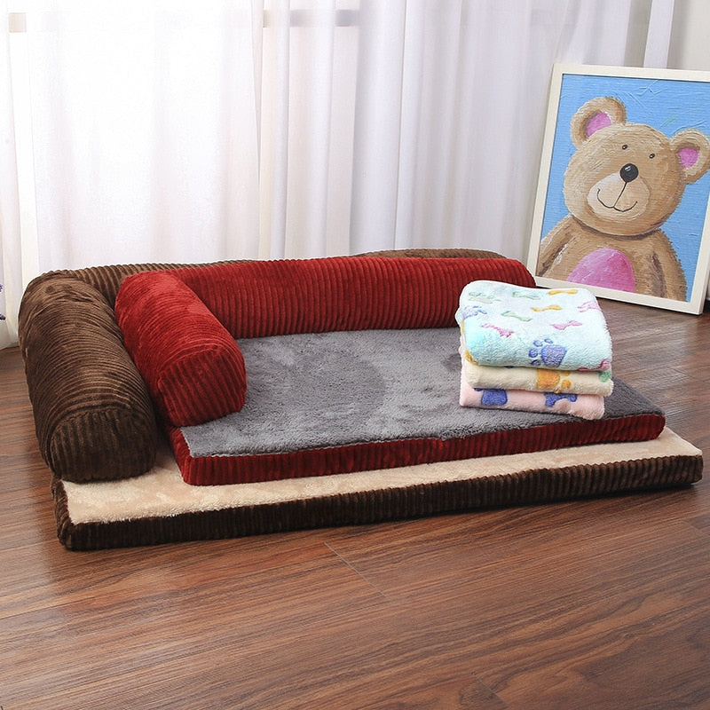 Pet Dog Bed Sofa Elegant Pet Cushion Dog Cat Kennel  Mat Removable Big Dog Bed Lounge Sofa Pet Beds For Small Medium Dogs - anconmall
