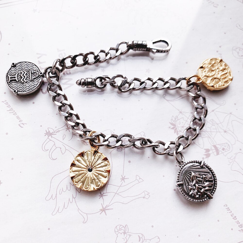 Elements of Nature Chain Bracelet For Women Men 925 Sterling Silver Expressive Talisman Fine Jewelry Party Gifts