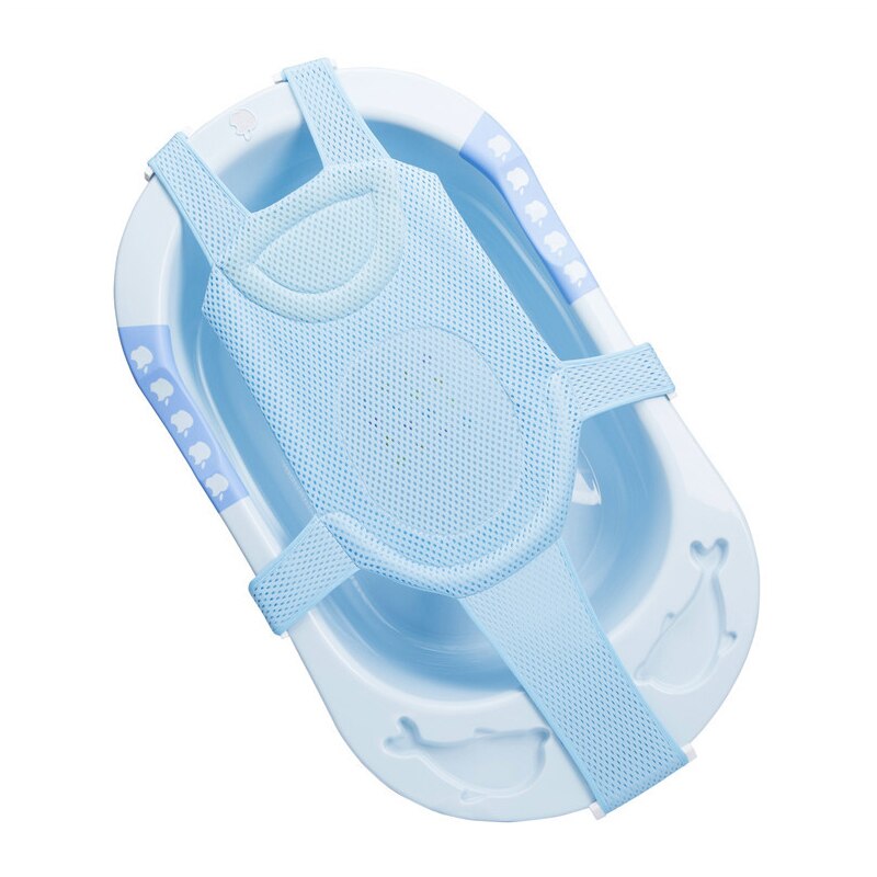 Adjustable Newborn Infant Bath Tub Pillow Seat Mat Cross Shaped Non-slip Baby Bath Net Mat Kids Bathtub Shower Cradle Bed Seat