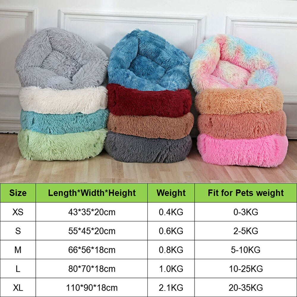 Pet Dog Bed Comfortable Cuddler Square Dogs Kennel Very Soft Washable Dog and Cat Cushion Bed Winter Warm Sofa 12 Color - anconmall