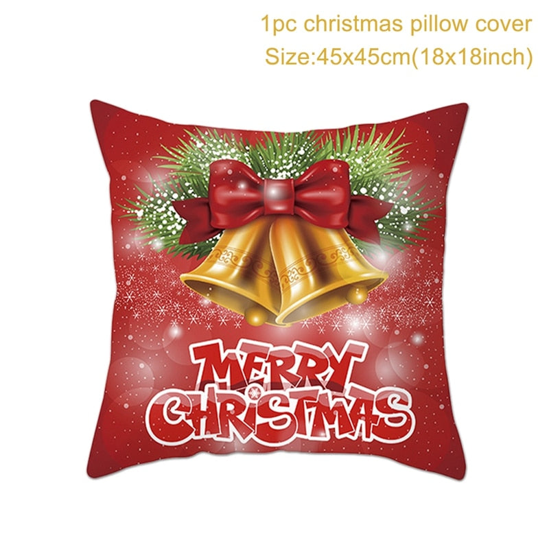 45*45 Christmas Cushion Cover Christmas Decorations for Home Throw Pillows Sofa Home Decor Christmas Pillowcase Pillow Cover