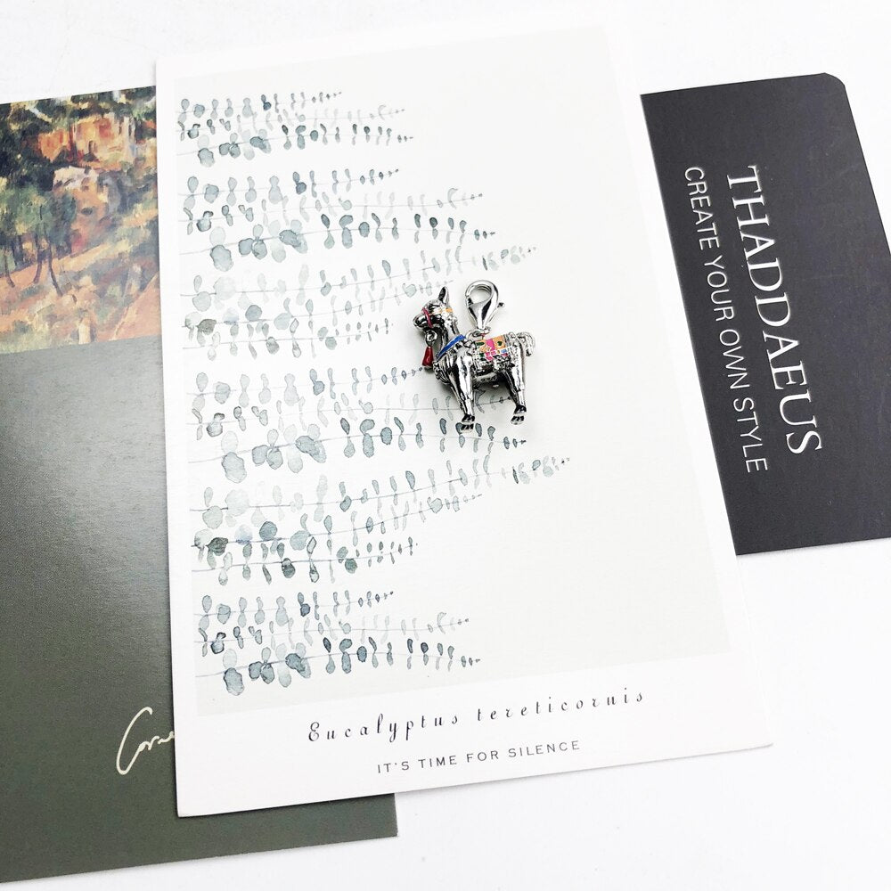 Alpaca Llama Charm Bracelet,Europe 925 Sterling Silver Gift For Women,Summer Brand New  Lucky Link Chain Jewelry