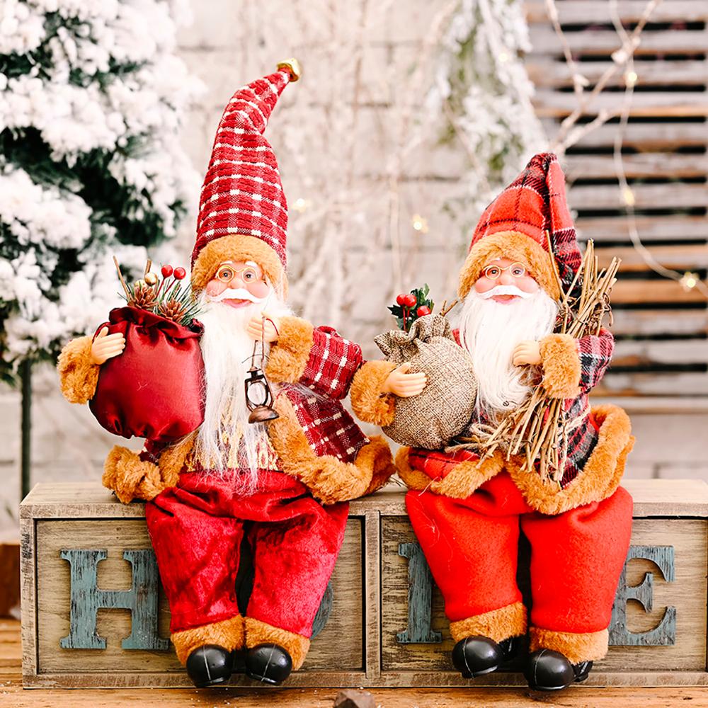 Santa Claus Dolls Merry Christmas Decorations for Home Christmas Gifts for Kids Xmas Navidad 2022 Navidad Kerst Decor New Year - anconmall