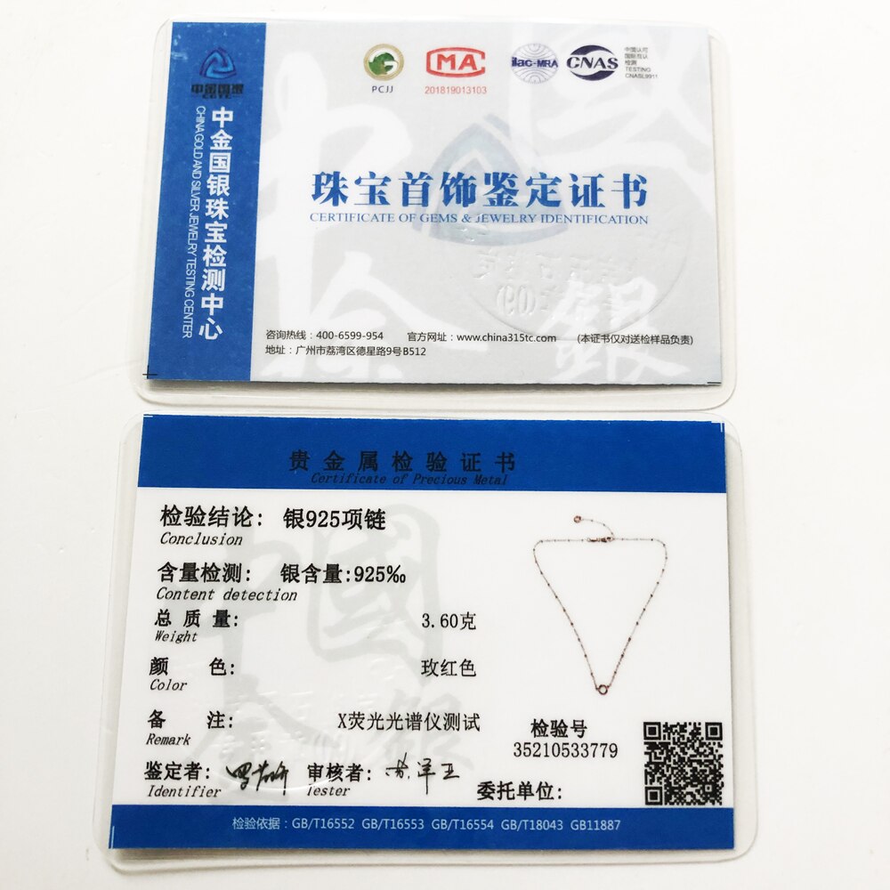 Charm Necklace Rose Gold Color Round Carrier Summer Fashion Jewelry Europe Link Chain 925 Sterling Silver Gift For Women