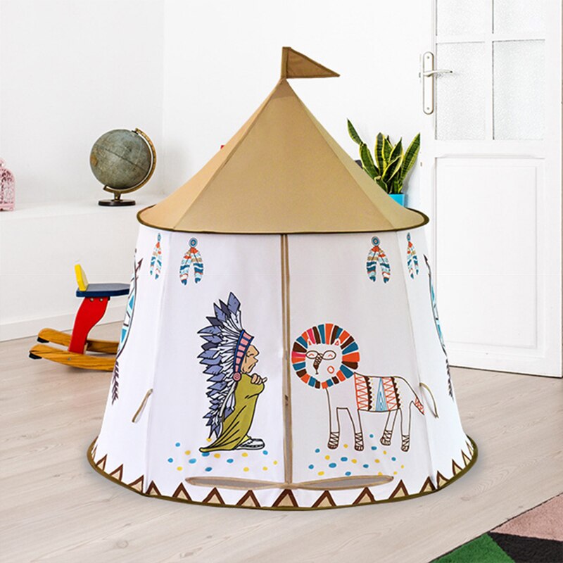 Kid Tent Portable Princess Castle Children Tent Teepee Foldable Play House Toys Tent Birthday Christmas Gift