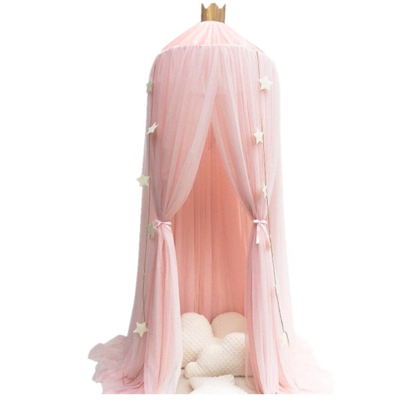 7 Colors Baby Bed Hanging Mosquito Net Dome Bed Canopy Mosquito Net Bedcover Curtain Round Crib Netting Tent Kids Room Decor