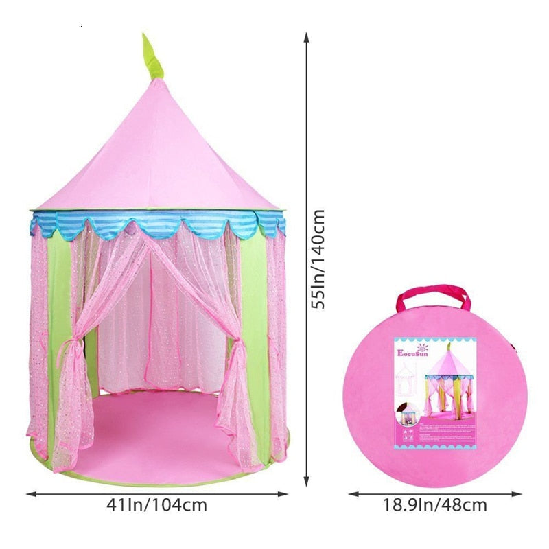 Children&#39;s Tent Folding Tents Play House For Children Teepee Toy Tents For Kids Tipi Infantil Indoor Ball Pit Princess Castle