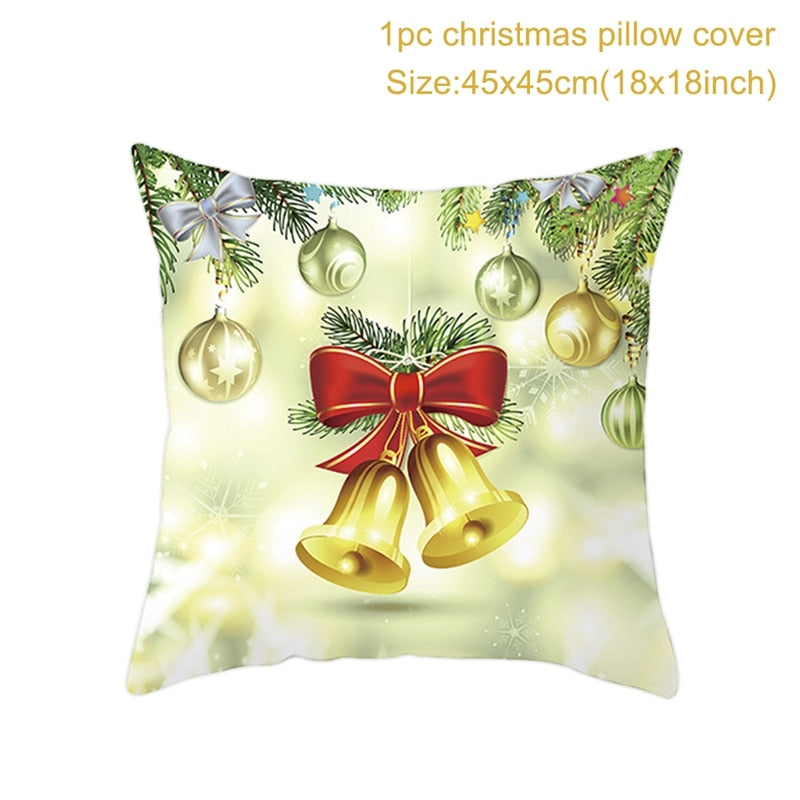 45*45 Christmas Cushion Cover Christmas Decorations for Home Throw Pillows Sofa Home Decor Christmas Pillowcase Pillow Cover