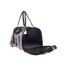 Fashion PU Leather Breathable Mesh Foldable Pet Cat Dog Carrier Handbag Pet Travel Portable Bag with Purse &amp; Adjustable Strap - anconmall