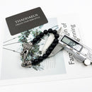 Bracelet Rebel Dragon Europe Style Punk Fashion Jewelry Gift For Men & Women,In 925 Sterling Silver And Black Obsidian