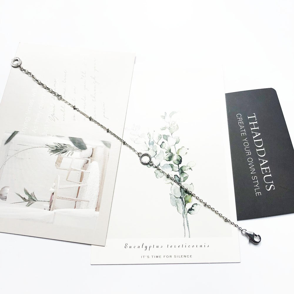 Round Eyelets Fine Charm Filigree Bracelets Link Chain 925 Sterling Silver Trendy Fashion Adjustable Jewelry Europe Women Gift