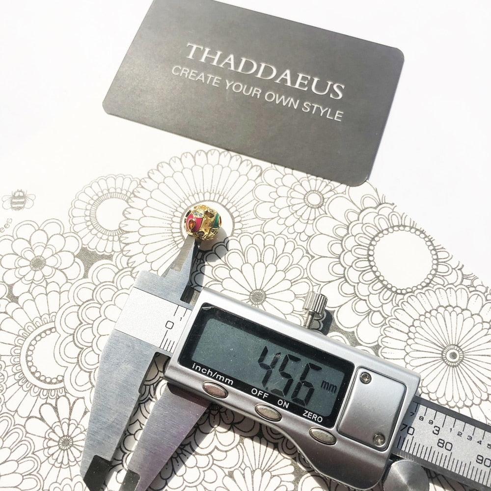 Charm Beads Golden Bug New 925 Sterling Silver Colourful Jewelry Lucky Accessories