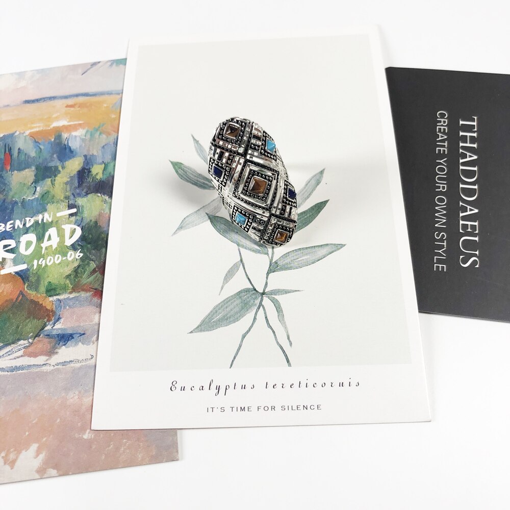 Ethnic Ornaments Ring,Europe Fashion Good Jewerly For Women,2020 Spring New  Bohemia Gift In 925 Sterling Silver,Super Deals