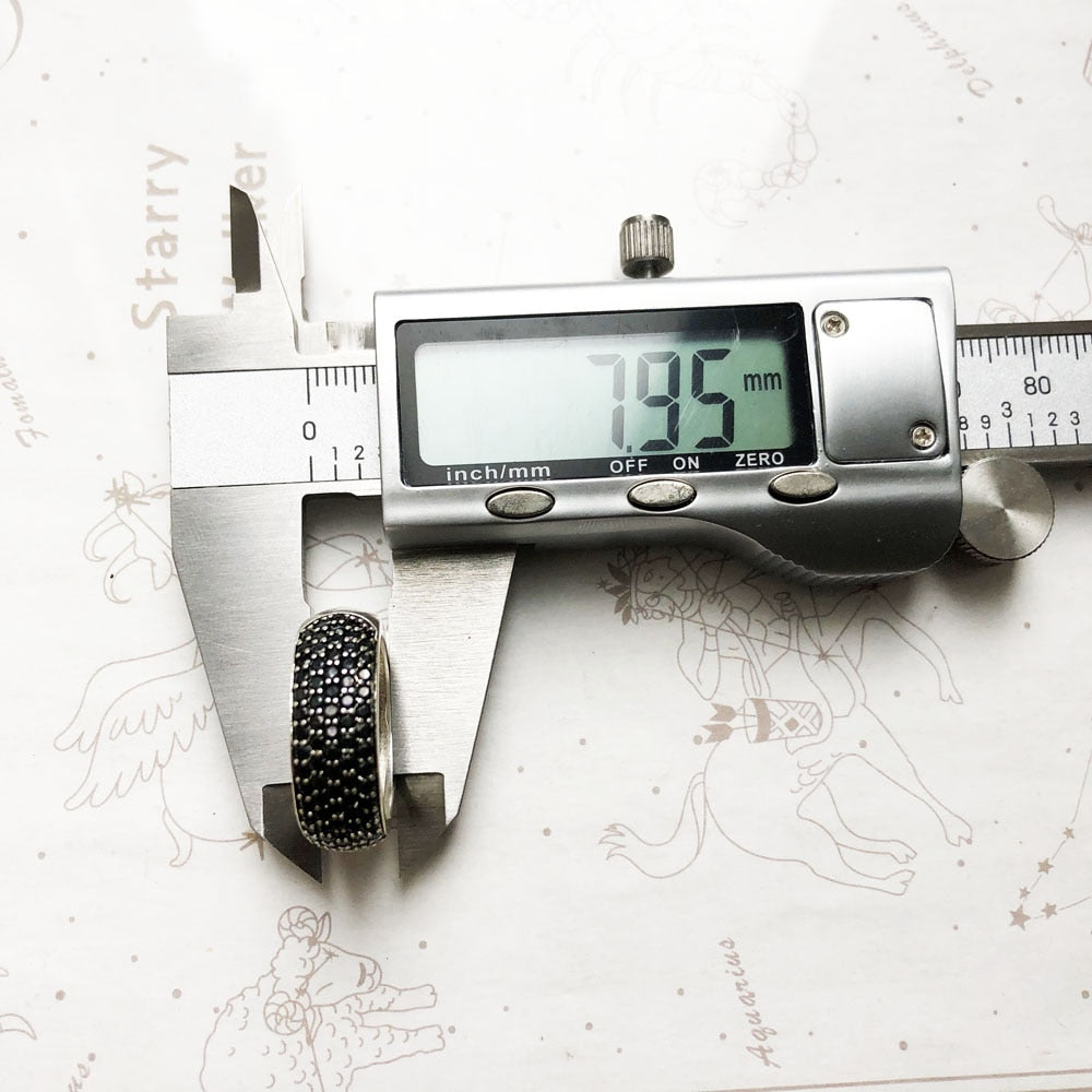 Black Pave Band Ring,Europe Style Classic Fine Jewerly For Men &amp; Women Gift In 925 Sterling Silver