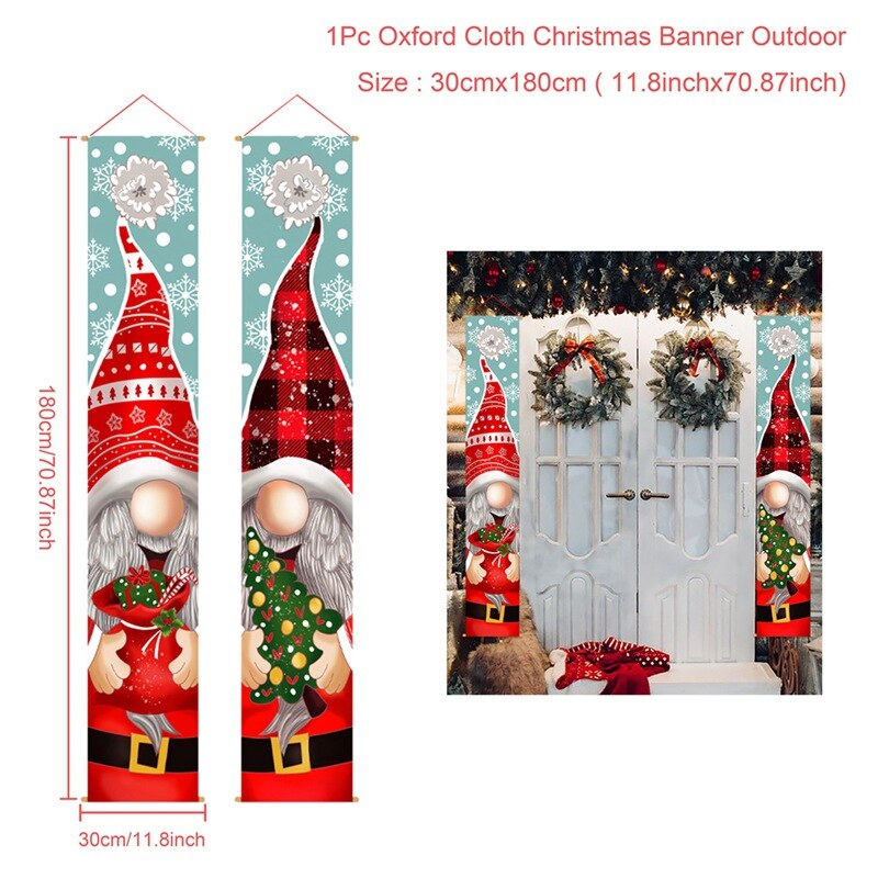 Santa Claus Banner Merry Christmas Decor For Home Christmas Door Decor Outdoor Xmas Ornament Navidad 2022 Happy New Year 2023 - anconmall