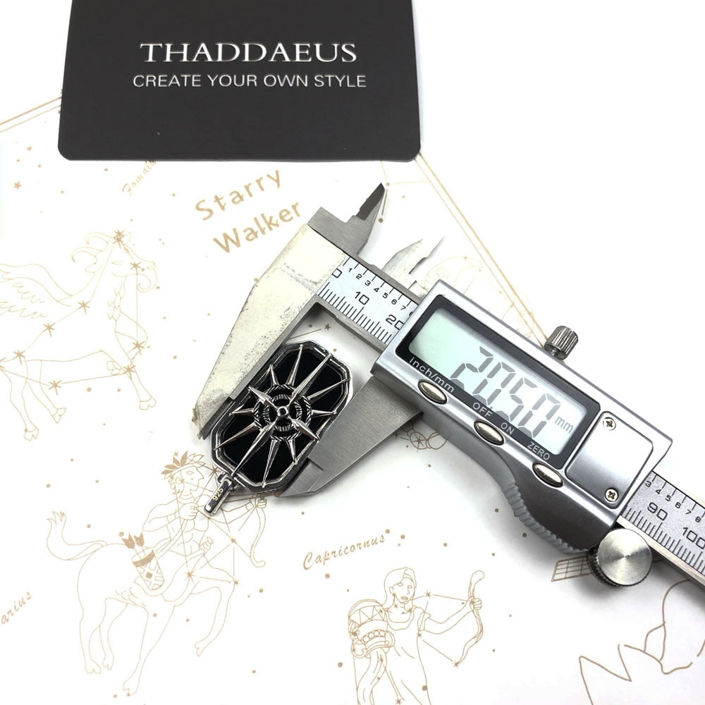 Pendant Compass Star Black Winter New Fine Jewelry Europe Style 925 Sterling Silver Dog Tag Gift For Women Men