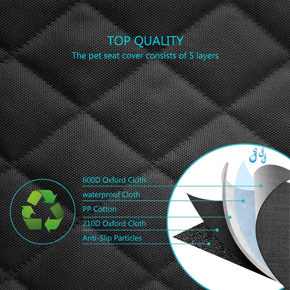 Dog Car Seat Cover Pet Travel Carrier Mattress Waterproof Dog Car Seat Protector With Middle Seat Armrest For Dogs - anconmall