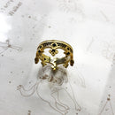 Royal Power Crown Golden Ring in 925 Sterling Silver Victorian Vintage Gift for Men Women Europe Summer New Fine Jewelry