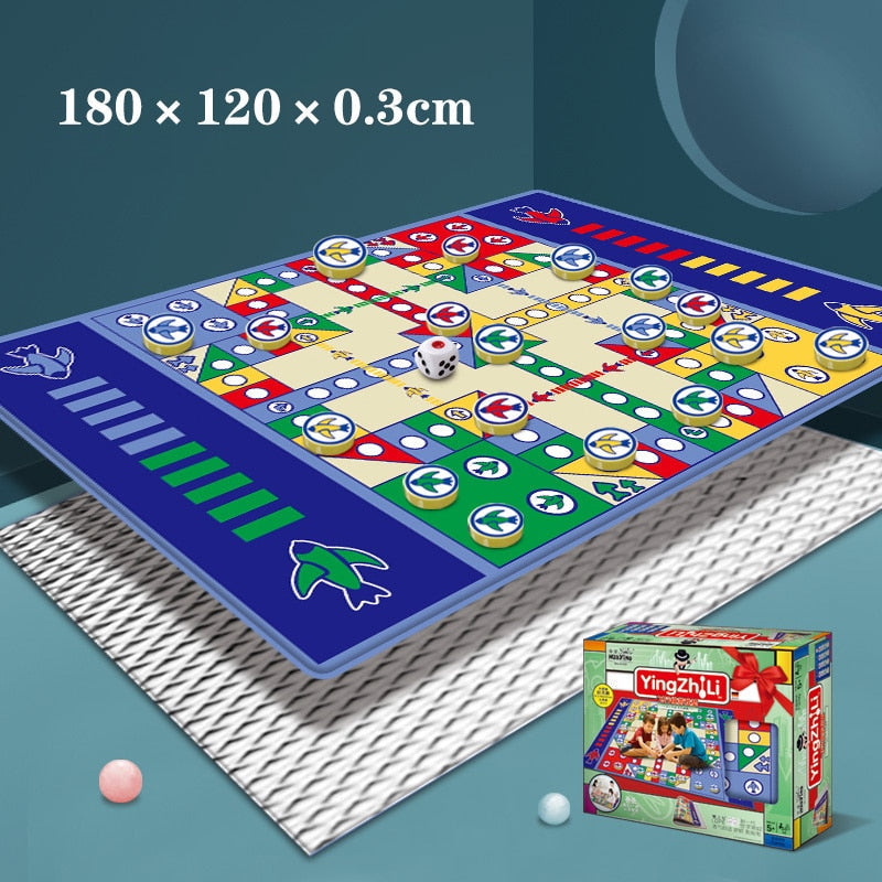 1set New Design Kids Carpet Ludo Board Game Mat for Children Portable Travel Children Toy Chess Family And Party Games