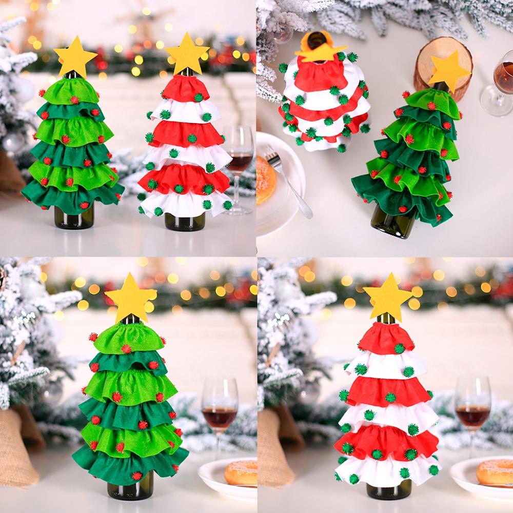 Christmas Snowman Wine Covers Santa Claus 2022 Merry Christmas Kitchen Christmas Decor for Home Table Cristmas New Year 2023
