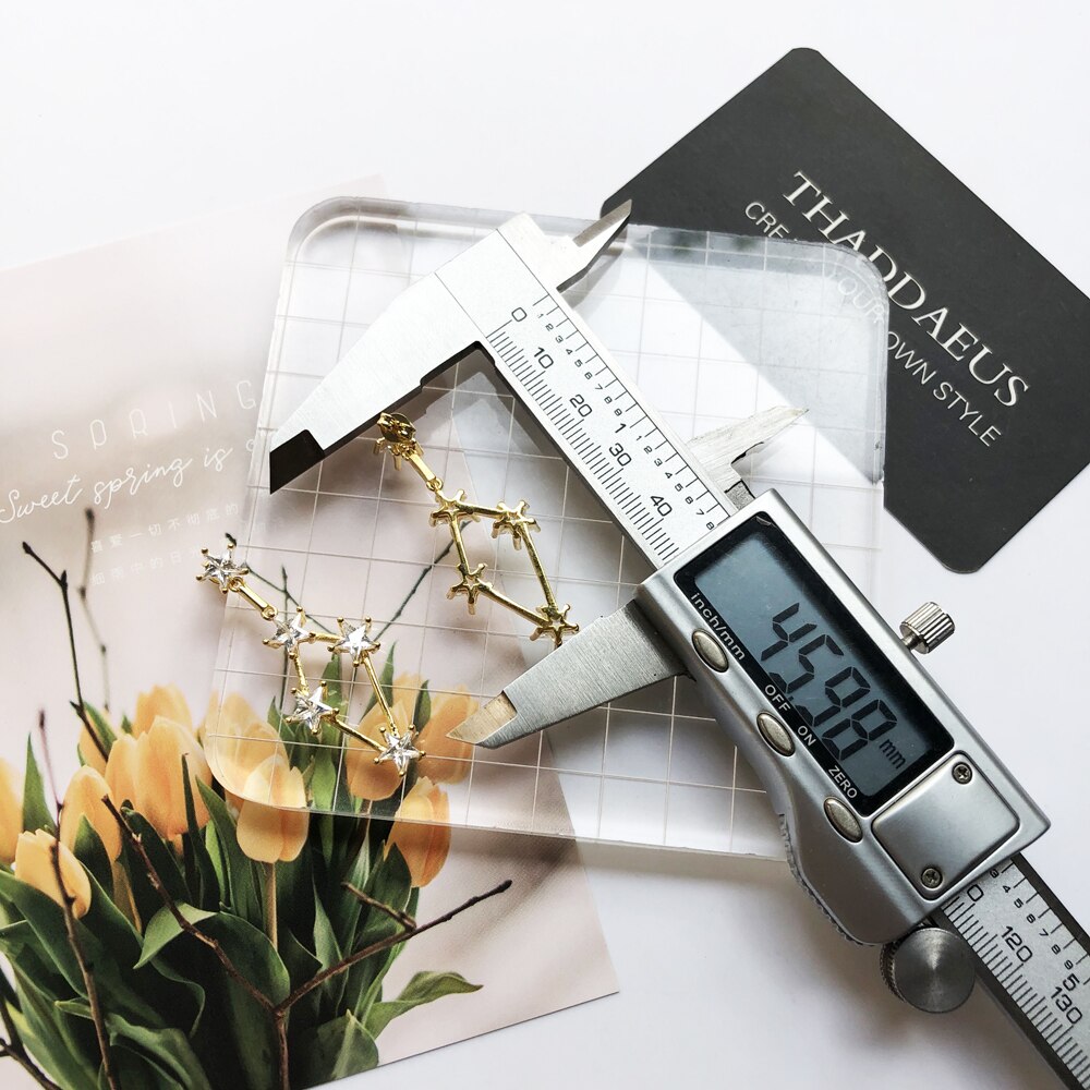 Golden Dreamlike Stars Drop Earrings Fine Statement Jewerly For Women Summer Brand New Gift In 925 Sterling Silver