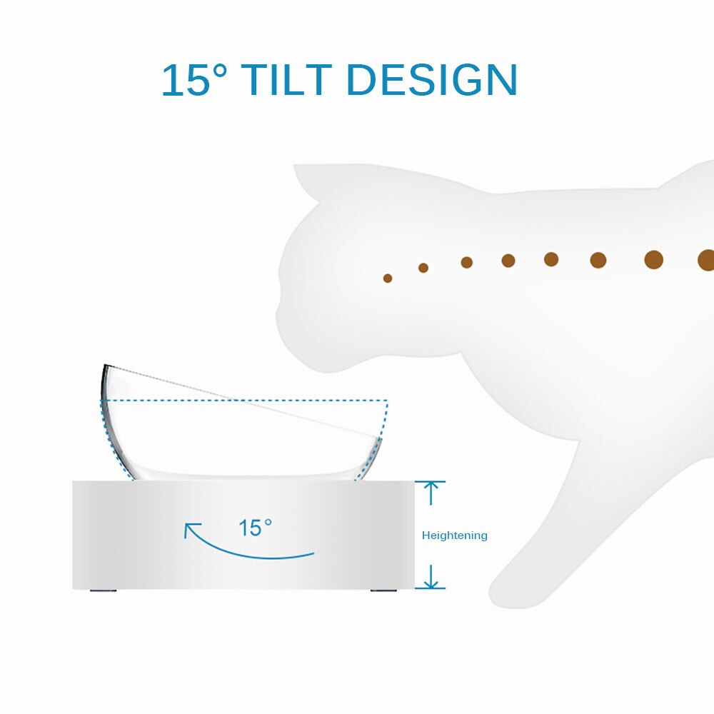 Non-slip Cat Bowls Double Bowls With Raised Stand Pet Food And Water Bowls For Cats Dogs Feeders Cat Bowl Pet Supplies