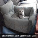 Dog Car Seat,Puppy Booster Seat Dog Travel Car Carrier Bed with Storage Pocket and Clip-on Safety Leash Removable Washable Cover - anconmall