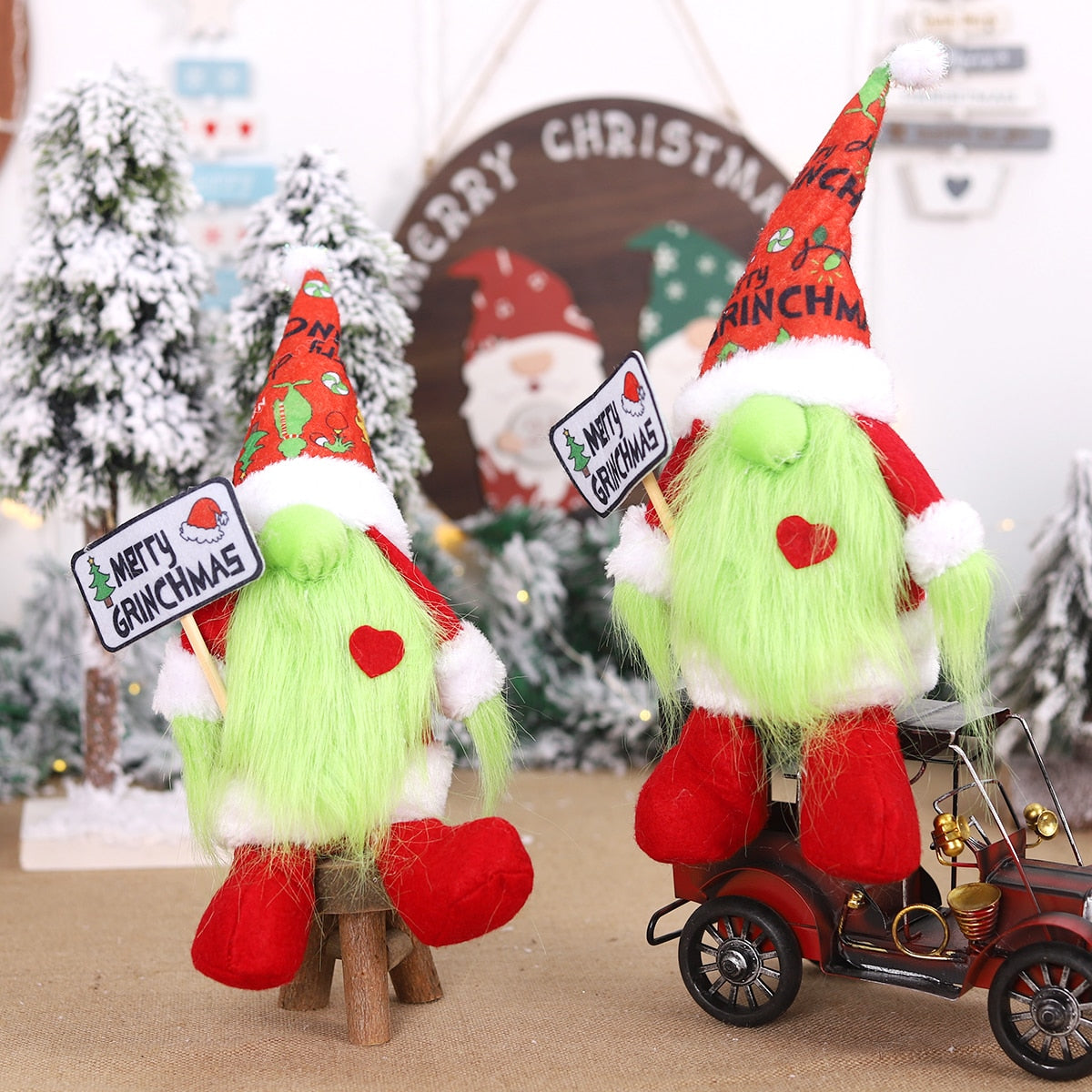 Green Beard Doll Ornament 2022 Merry Christmas Decorations for Home Christmas Ornament Xmas Kids Gifts Navidad New Year 2023