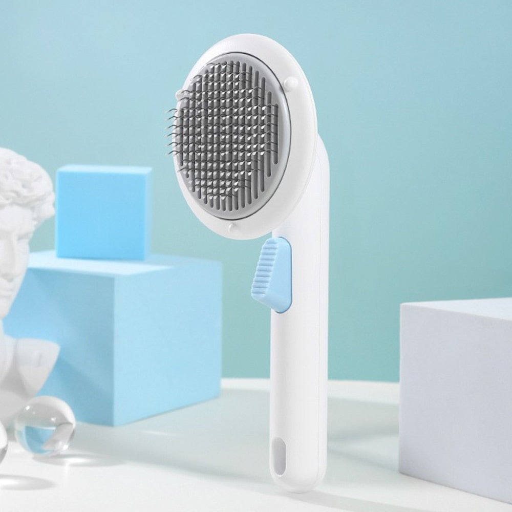 Pet Hair Comb Grooming and Care Removes Hairs Cat and Dogs Pumpkin Pet Brush Self Cleaning Slicker Brush for Shedding Dog Cat - anconmall