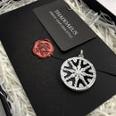 Pendant Black Crystal Wheel Brand New Karma Jewelry Trendy Europe 925 Sterling Silver Gift For Women Men