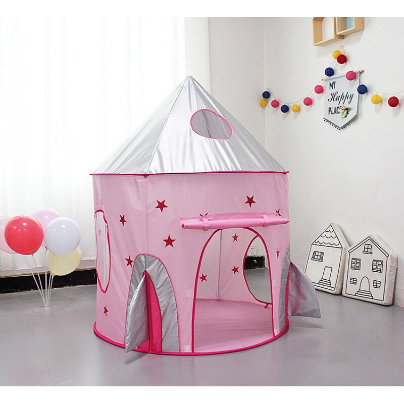 Children Tent Portable Kids Spaceship Tent Play House Toys Tunnel Crawling Castle Portable Ocean Ball Pool Pit Baby Gift