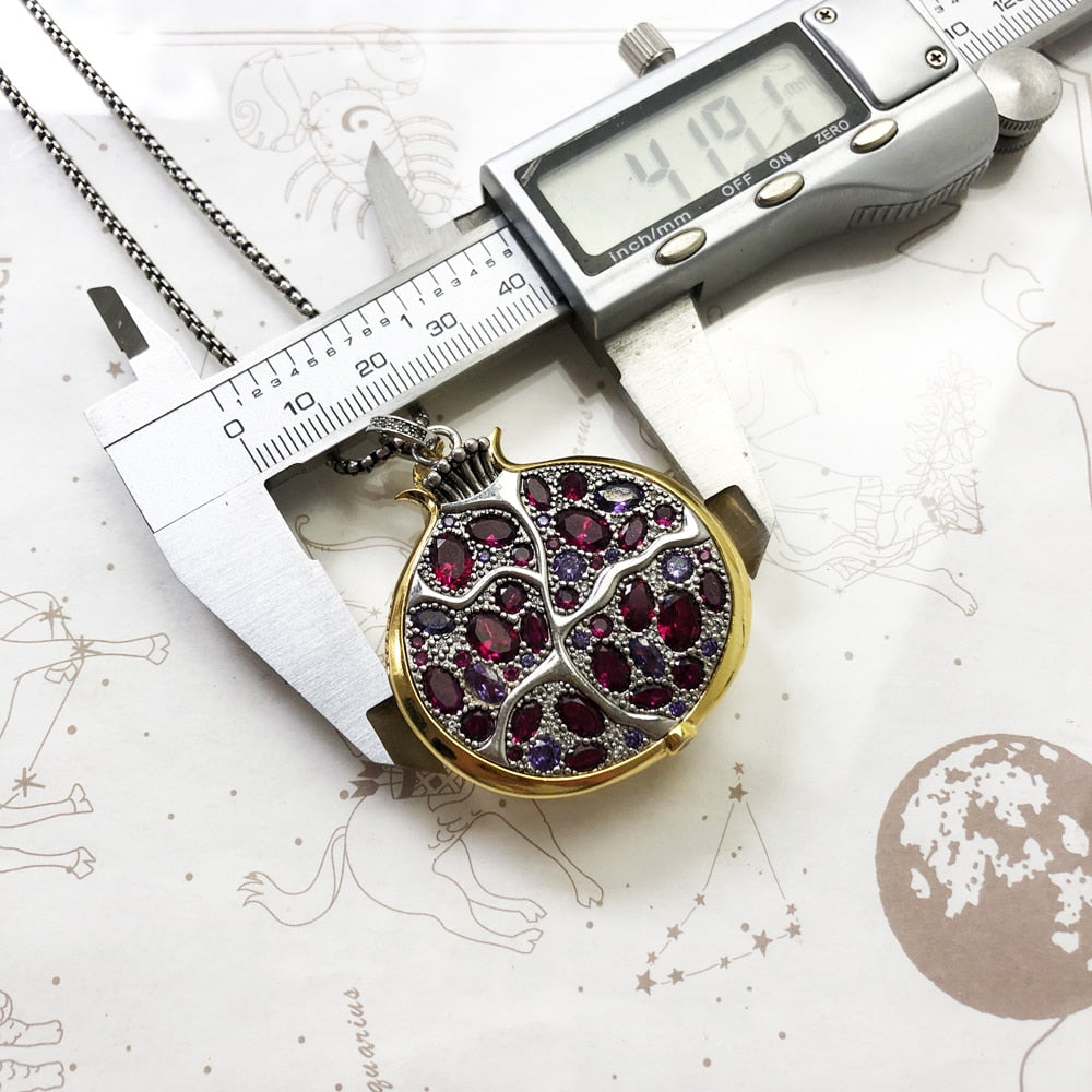 Chain Necklace Pomegranate,Summer Brand New Fine Jewelry Europe 925 Sterling Silver Gift For Women