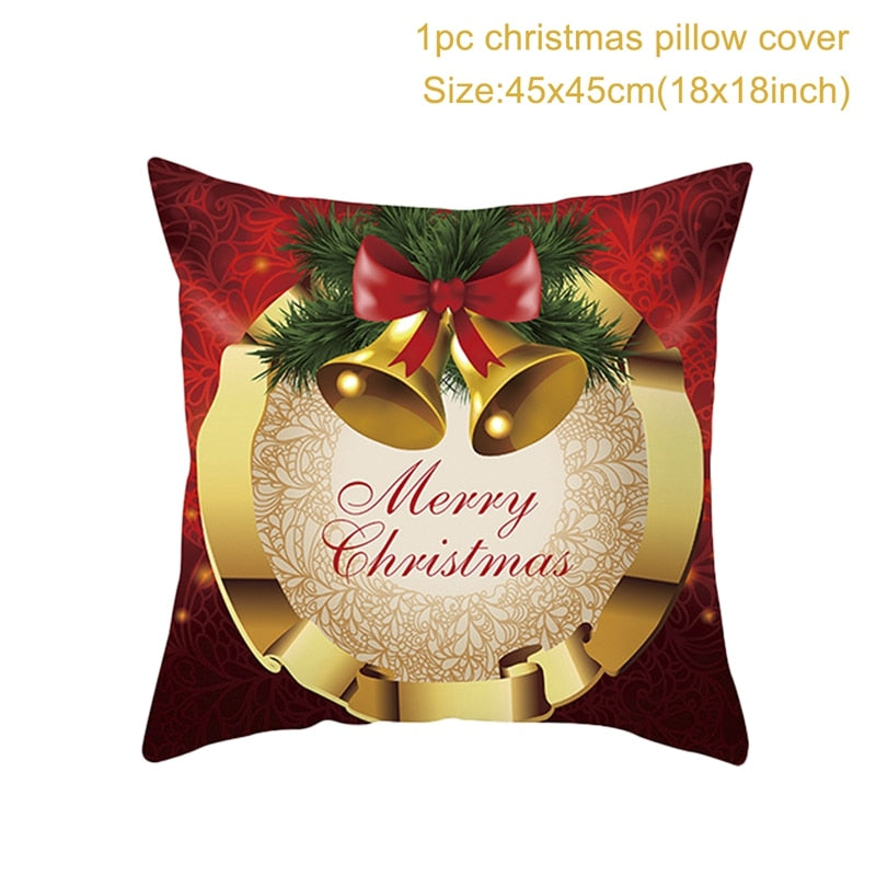45*45 Christmas Cushion Cover Christmas Decorations for Home Throw Pillows Sofa Home Decor Christmas Pillowcase Pillow Cover