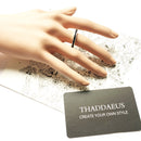 Single Row Black Ring,Europe Style Glam Fashion Good Jewerly For Women Gift In 925 Sterling Silver