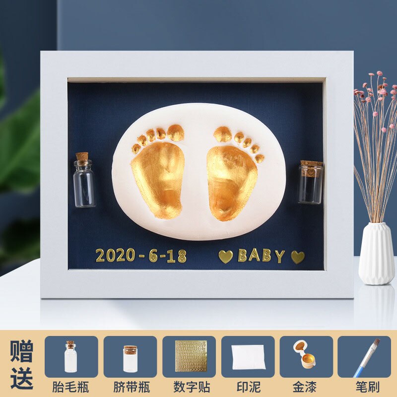 3D DIY Non Toxic Handprint Footprint Soft Clay Baby Imprint Children's Photo Frame Hand Casts Babies Home Decoration Child Gifts