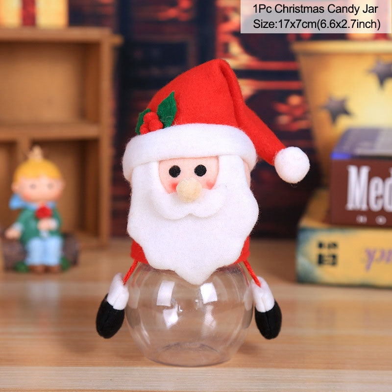 Christmas Elf Candy Jar Gift Bag Christmas Decorations for Home Santa Storage Bottle Xmas Sweet Box Child Kid Gifts Navidad 2022