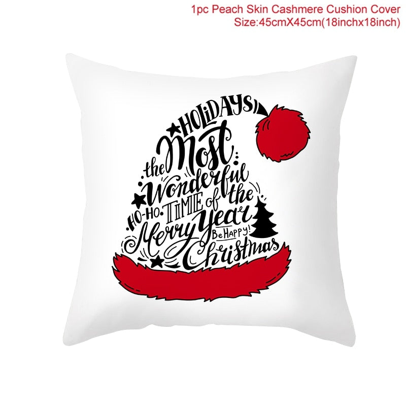 HUIRAN Christmas cushion cover Decorative Pillowcase sofa cushions Pillow cases Christmas Decoration For Home Decor Pillow Cover